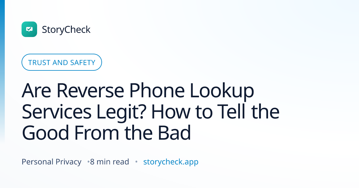 Title card: Are Reverse Phone Lookup Services Legit? How to Tell the Good From the Bad