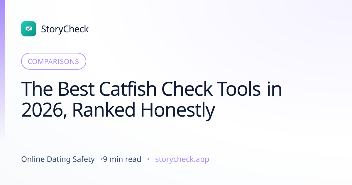 Title card: The Best Catfish Check Tools in 2026, Ranked Honestly