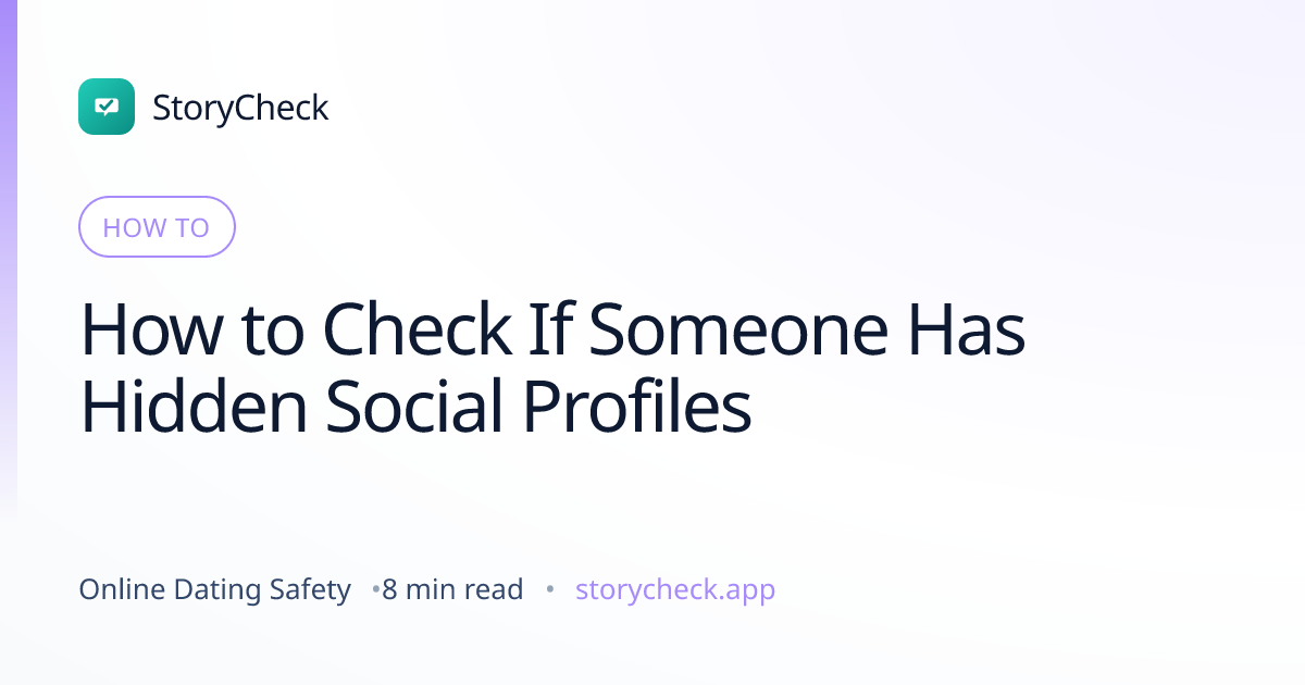 Title card: How to Check If Someone Has Hidden Social Profiles