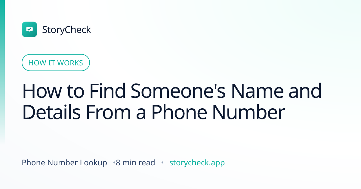 Title card: How to Find Someone's Name and Details From a Phone Number