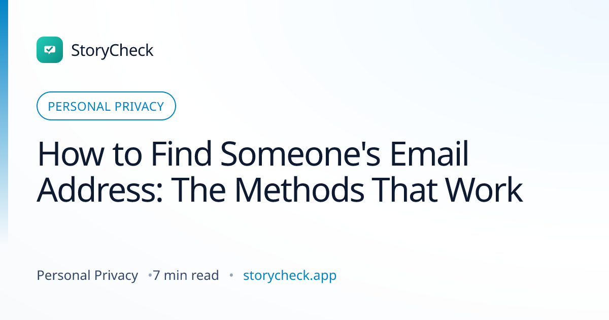 Title card: How to Find Someone's Email Address: The Methods That Work
