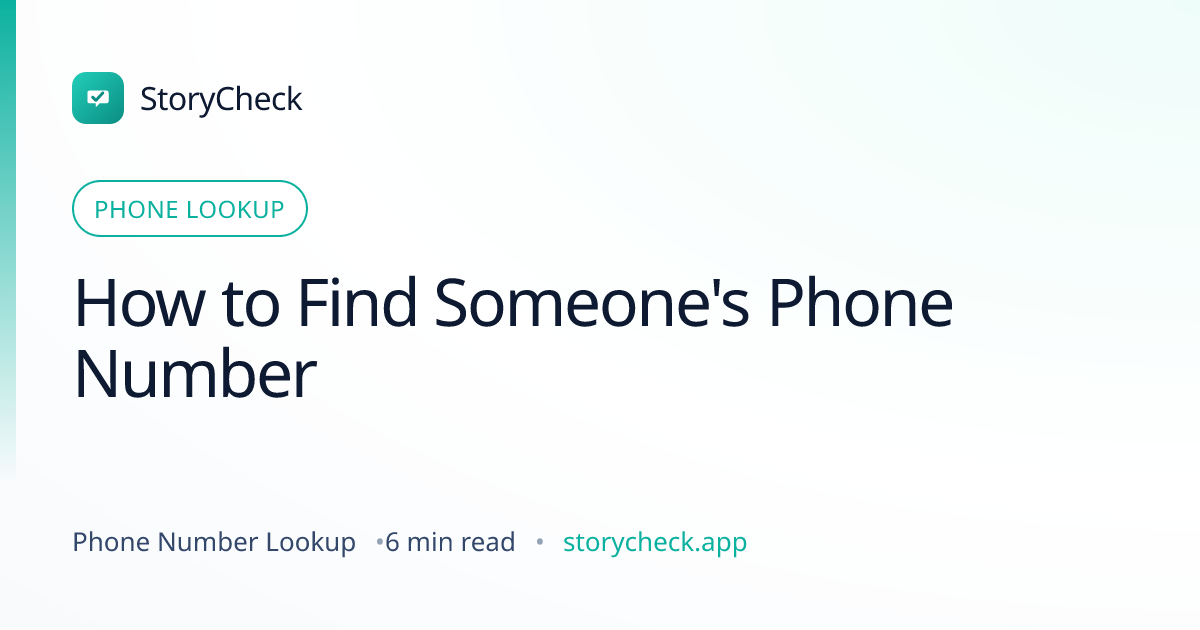 Title card: How to Find Someone's Phone Number