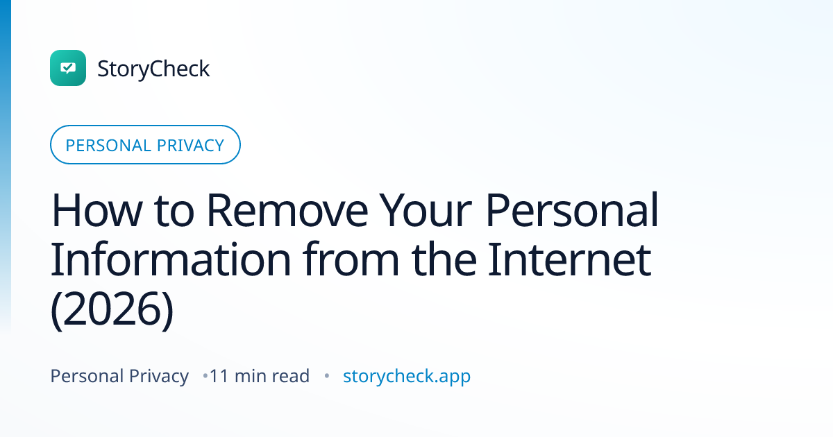 Title card: How to Remove Your Personal Information from the Internet (2026)