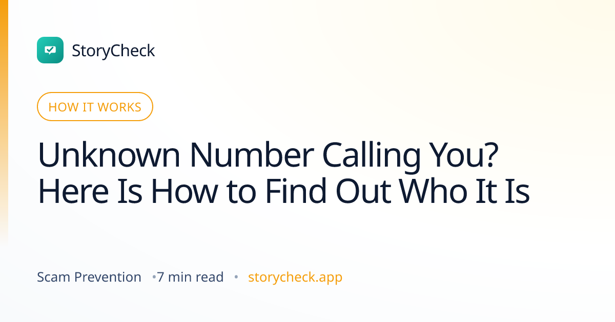 Title card: Unknown Number Calling You? Here Is How to Find Out Who It Is