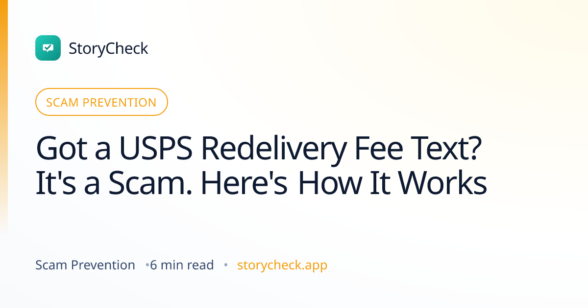 Title card: Got a USPS Redelivery Fee Text? It's a Scam. Here's How It Works
