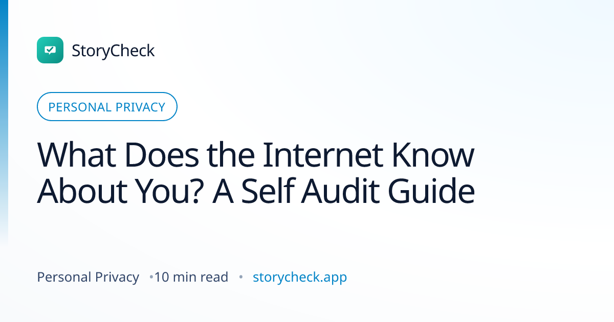Title card: What Does the Internet Know About You? A Self Audit Guide