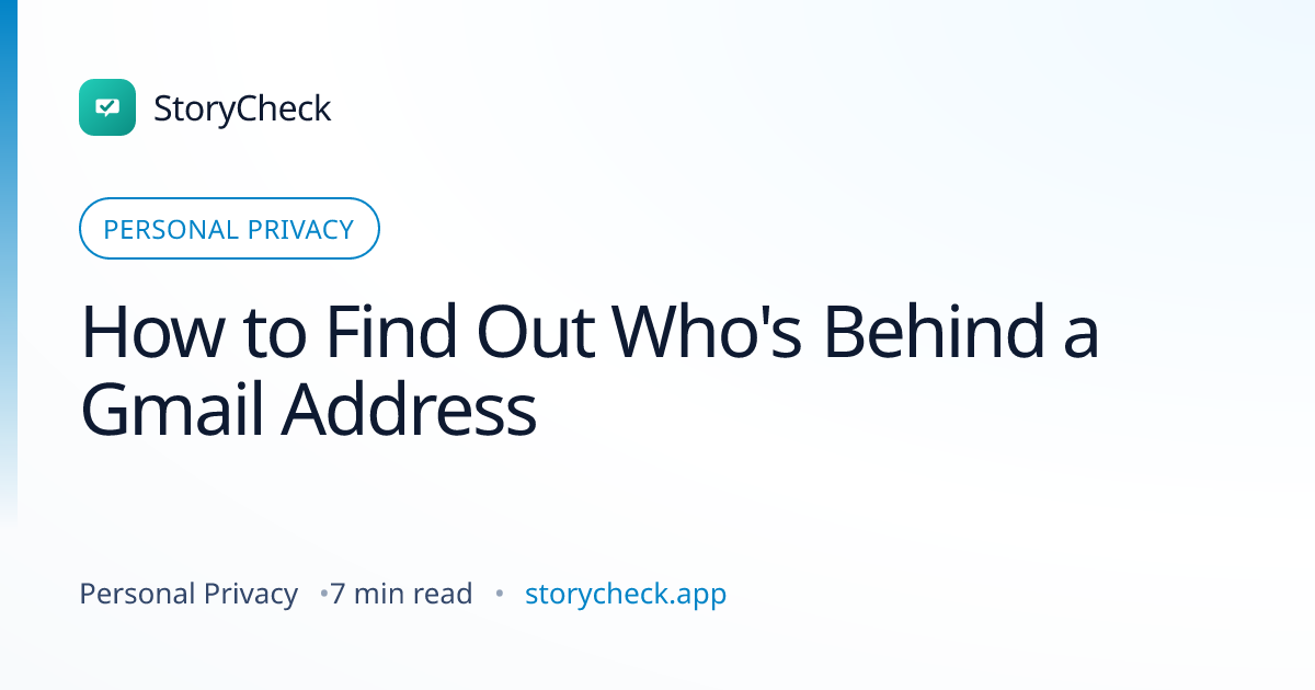 Title card: How to Find Out Who's Behind a Gmail Address