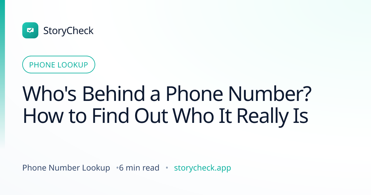 Title card: Who's Behind a Phone Number? How to Find Out Who It Really Is