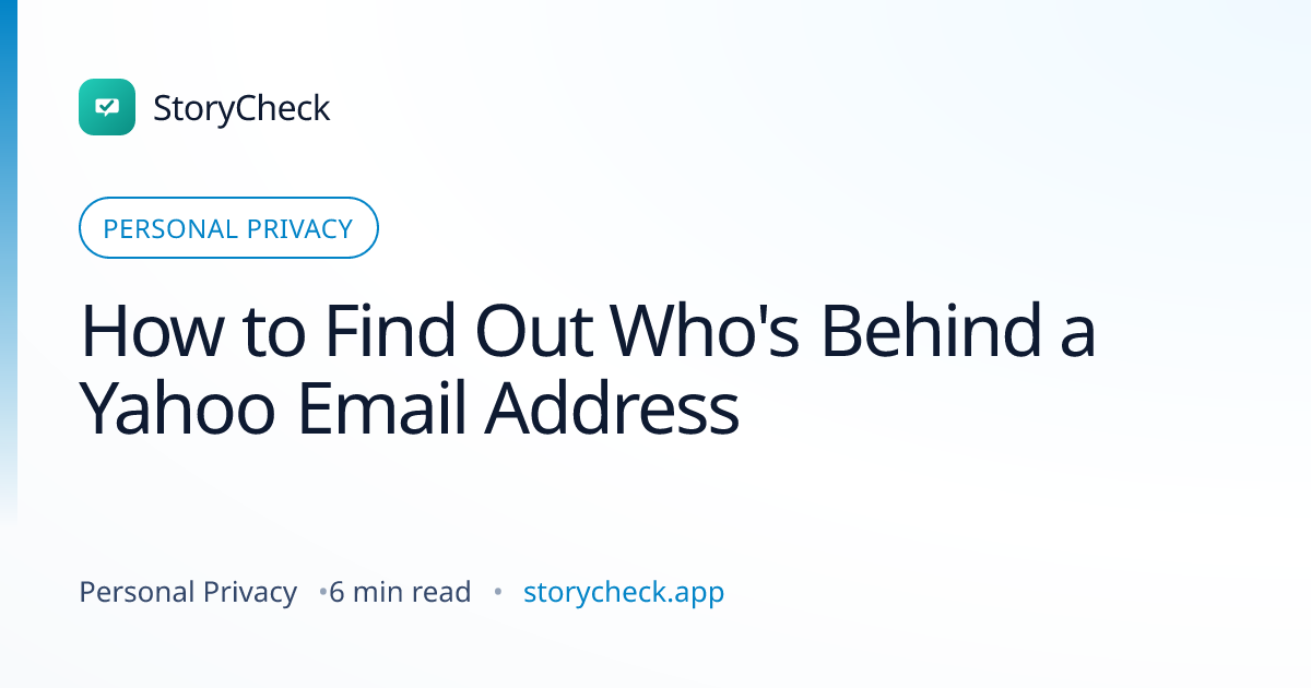 Title card: How to Find Out Who's Behind a Yahoo Email Address