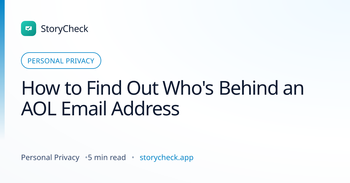Title card: How to Find Out Who's Behind an AOL Email Address