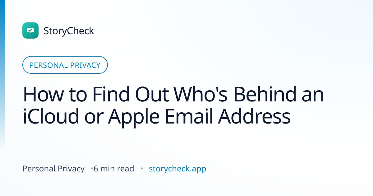 Title card: How to Find Out Who's Behind an iCloud or Apple Email Address