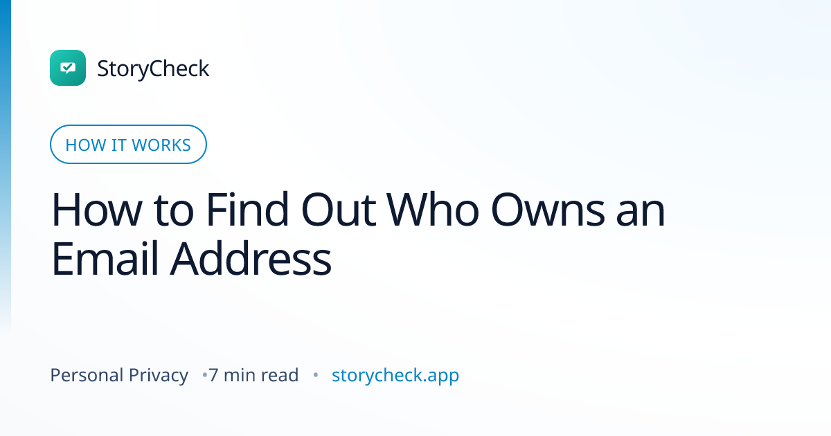 Title card: How to Find Out Who Owns an Email Address